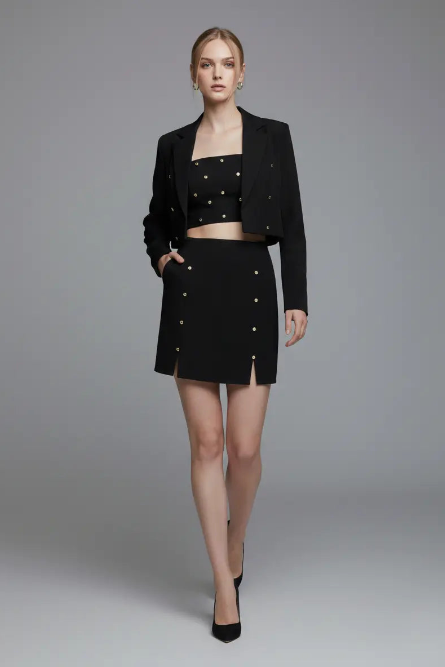 Crystal Short Blazer Moniique Brand