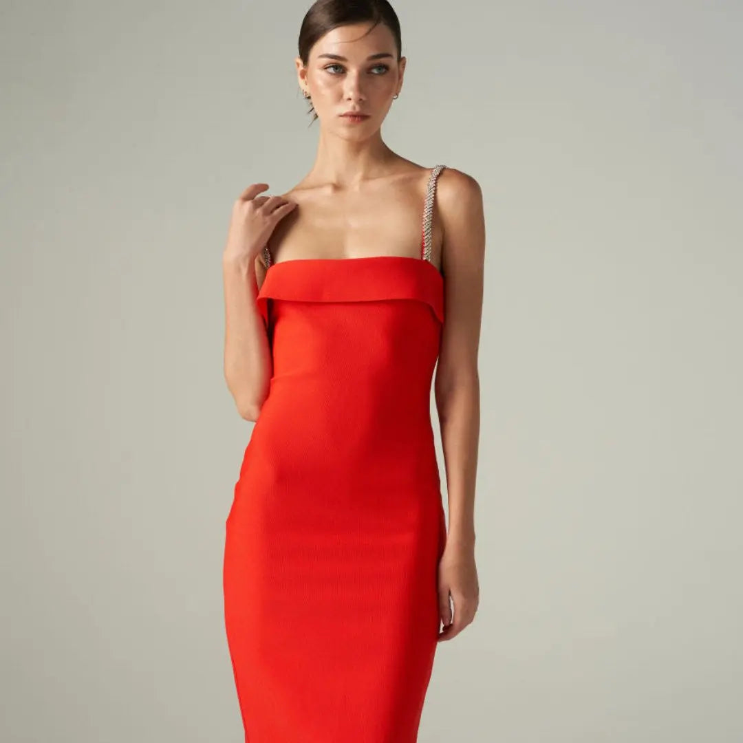 Lover Dress Strap Red