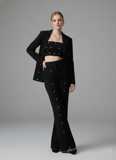 Crystal High Waist Pants Moniique Brand