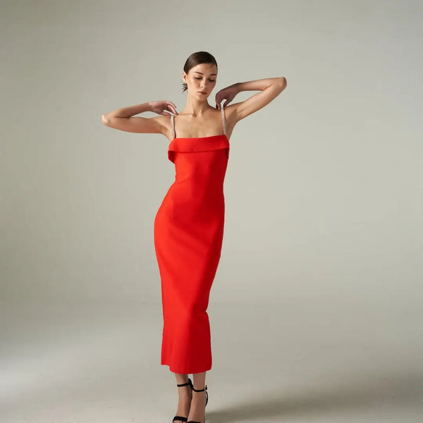 Lover Dress Strap Red