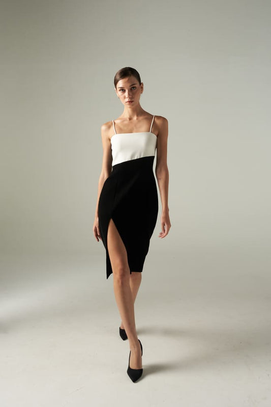 Olesya Dress Black/White